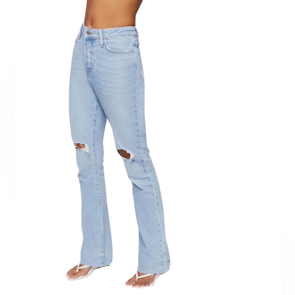 Distressed Bootcut Jeans - Picture 3 of 4